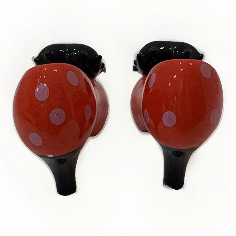 👠 Betty Boop High Heel Shoe Salt & Pepper Shakers 💋 Red Polka Dot Ceramic 5”